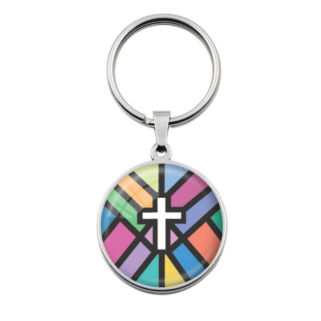 Cathedral Cross Key Chain