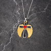 Image of Cross Necklace With Angel Wings (Ships 10-6-23)