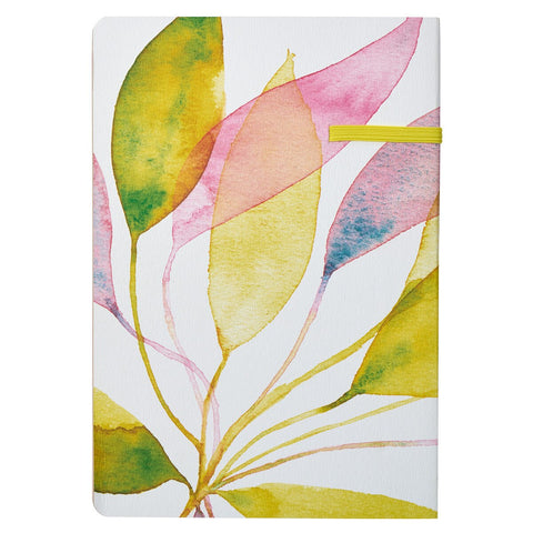 Courage Dear Heart Citrus Leaves Flexcover Journal with Elastic Closure
