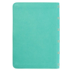 Robin’s-egg Blue Faux Leather Large Print Compact King James Version Bible