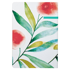 Never Give Up Orange Blossoms Flexcover Journal With Elastic Closure