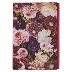 All Things Are Possible Burgundy Floral Quarter-bound Journal