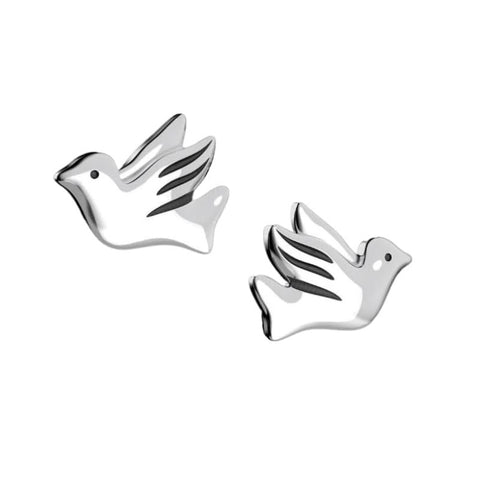 925 Sterling Silver Petite Dove Earrings