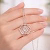 Image of Geometric Hexagon Cross Necklace