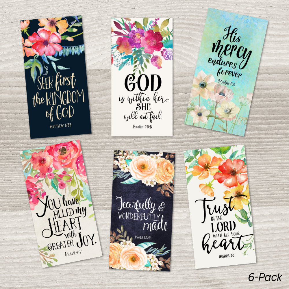 Faith-Filled Scripture Stickers 6-Pack (1.5" x 3")