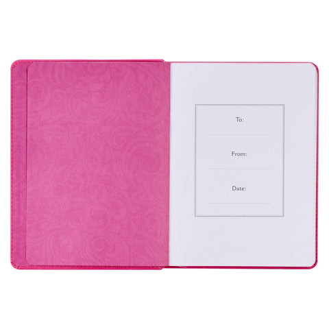 She is Brave Pink Faux Leather Handy-size Journal