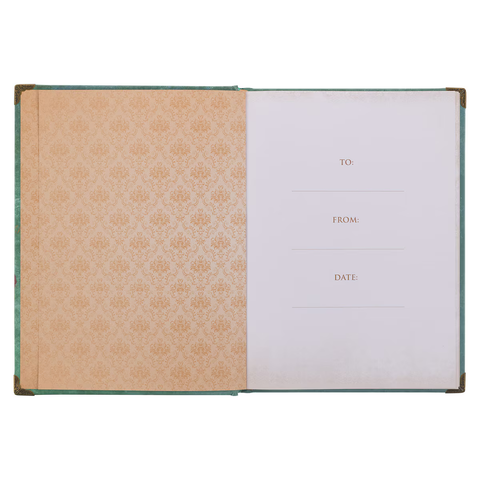 Teal Hope Butterfly Hardcover Journal - Isaiah 40:31