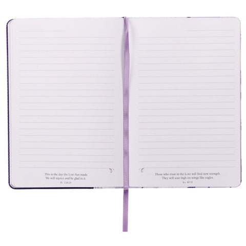I Know the Plans Purple Floral Classic Journal with Elastic Closure and Pen Holder - Jeremiah 29:11