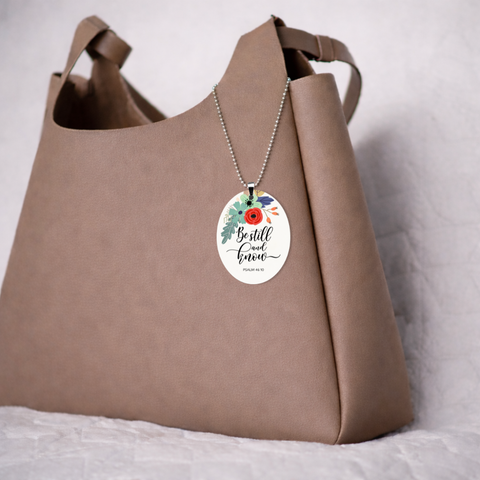 Oval Be Still Rearview Mirror Ornament