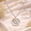Image of Geometric Hexagon Cross Necklace