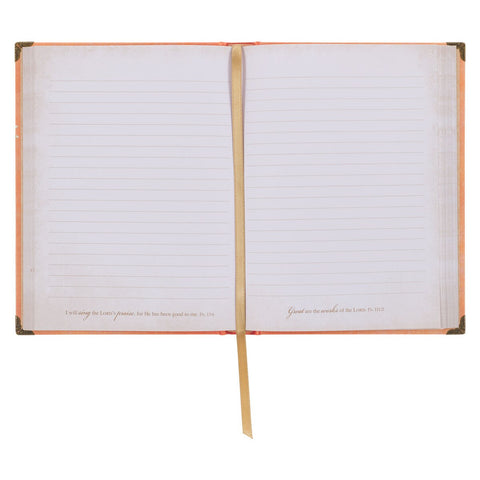 Orange Grace Butterfly Hardcover Journal - Ephesians 2:8
