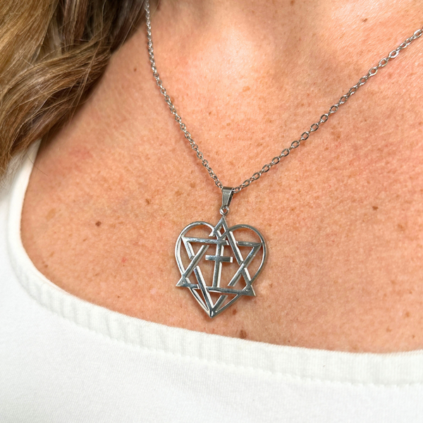 Messianic Heart Necklace The Positive Christian Messianic heart necklace the positive christian