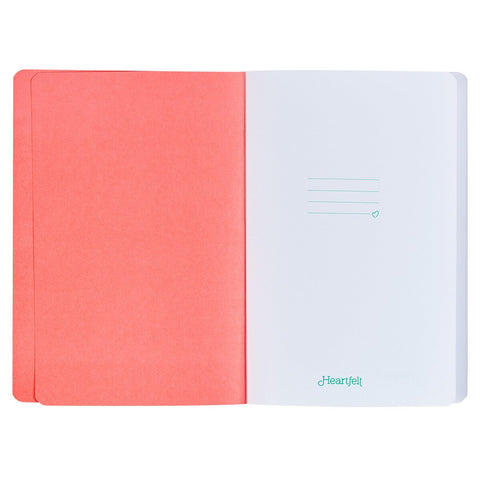 Never Give Up Coral Poppies Flexcover Journal with Elastic Closure