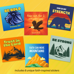 Bold Adventures Stickers 6-Pack (2" x 2")