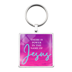 Power In Jesus (Square) Key Chain (Ships around 12-18-24)