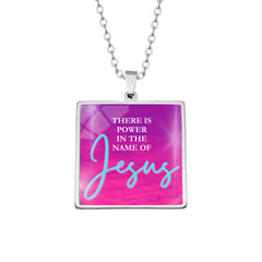 Power In Jesus (Square) Necklace (Ships around 12-18-24)