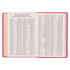Image of Pink Faux Leather Large Print Compact King James Version Bible