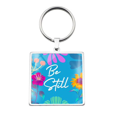 Be Still (Square) Key Chain (Ships around 12-18-24)