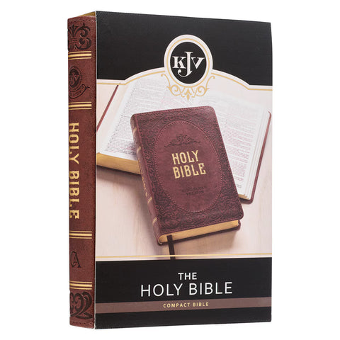Chestnut Brown Faux Leather Compact King James Version Bible