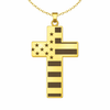 Image of American Flag Cross Necklace
