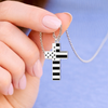 Image of American Flag Cross Necklace