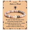 Image of My Sister In Christ Natural Stone Bracelet