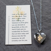 Image of Lily Heart Locket Necklace: Luke 12:27-28 (Ships 2-29-24)