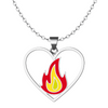 Image of Heart On Fire Necklace