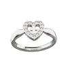 Image of Diamond (Heart) Cross Ring