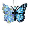 Image of Faith Butterfly Key Chain, Rearview Mirror Ornament - Blue