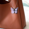 Image of Faith Butterfly Key Chain, Rearview Mirror Ornament - Purple