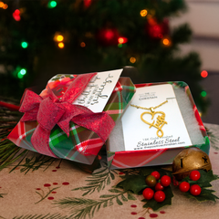 (Gift-wrapped) Faith Heart Necklace - Gold