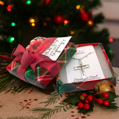 (Gift-wrapped) Faith Inside Cross Necklace - Silver