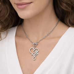Faith Heart Toggle Necklace