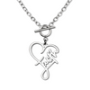 Image of Faith Heart Toggle Necklace