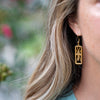 Image of Geometric Cross Earrings