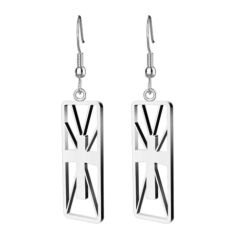 Geometric Cross Earrings