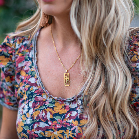 Geometric Cross Necklace