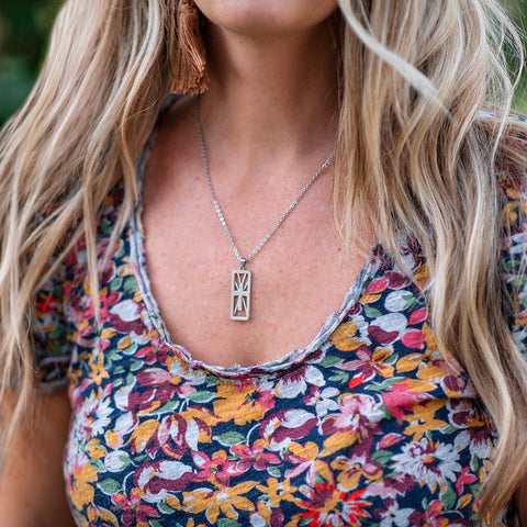 Geometric Cross Necklace