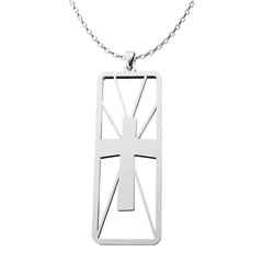 Geometric Cross Necklace