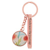 Image of Embrace The Journey Orange Blossoms Rose Gold Key Ring
