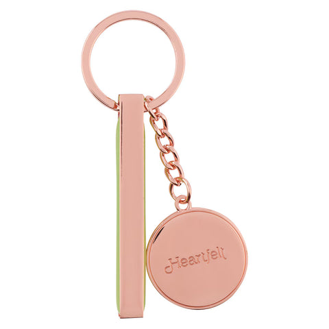 Life Is Beautiful Citrus Leaves Rose Gold Key Ring