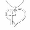 Image of Heart Cross Necklace