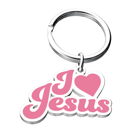 I Love Jesus Enamel Key Chain (Ships around 03-25-25)