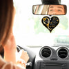 Image of In His Arms Heart Key Chain, Rearview Mirror Ornament