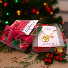 (Gift-wrapped) It Is Well Necklace (Pearl) - Gold