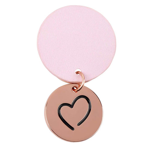 Be Grateful Rose Gold Key Ring with Soft Pink Disc
