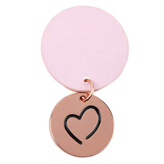 Be Grateful Rose Gold Key Ring with Soft Pink Disc