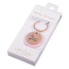 Image of Be Grateful Rose Gold Key Ring with Soft Pink Disc