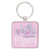 Image of I Love You Mom Pink Epoxy-coated Metal Keychain - 1 Corinthians 13:4